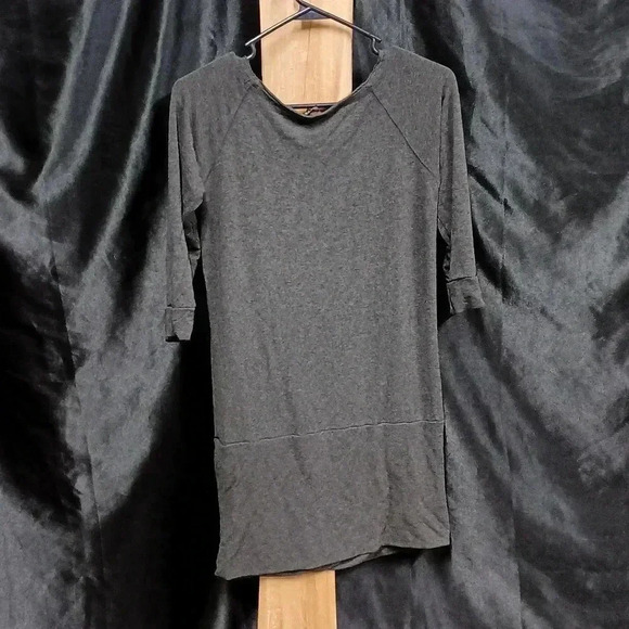 3/4 sleeve length dark gray size small midi dress - Picture 7 of 7